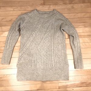 JCrew cable knit tunic length sweater